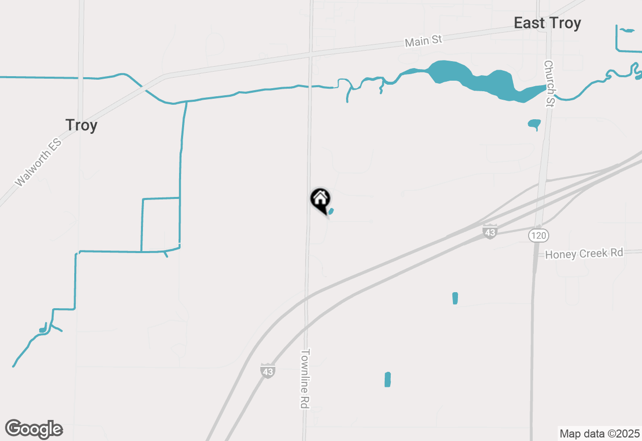 Map of N7757 Crest Hill Dr, East Troy, WI 53120