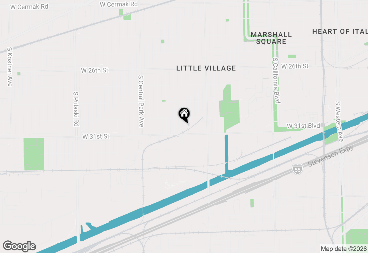 Map of 3031 S Christiana Avenue, Chicago, IL 60623