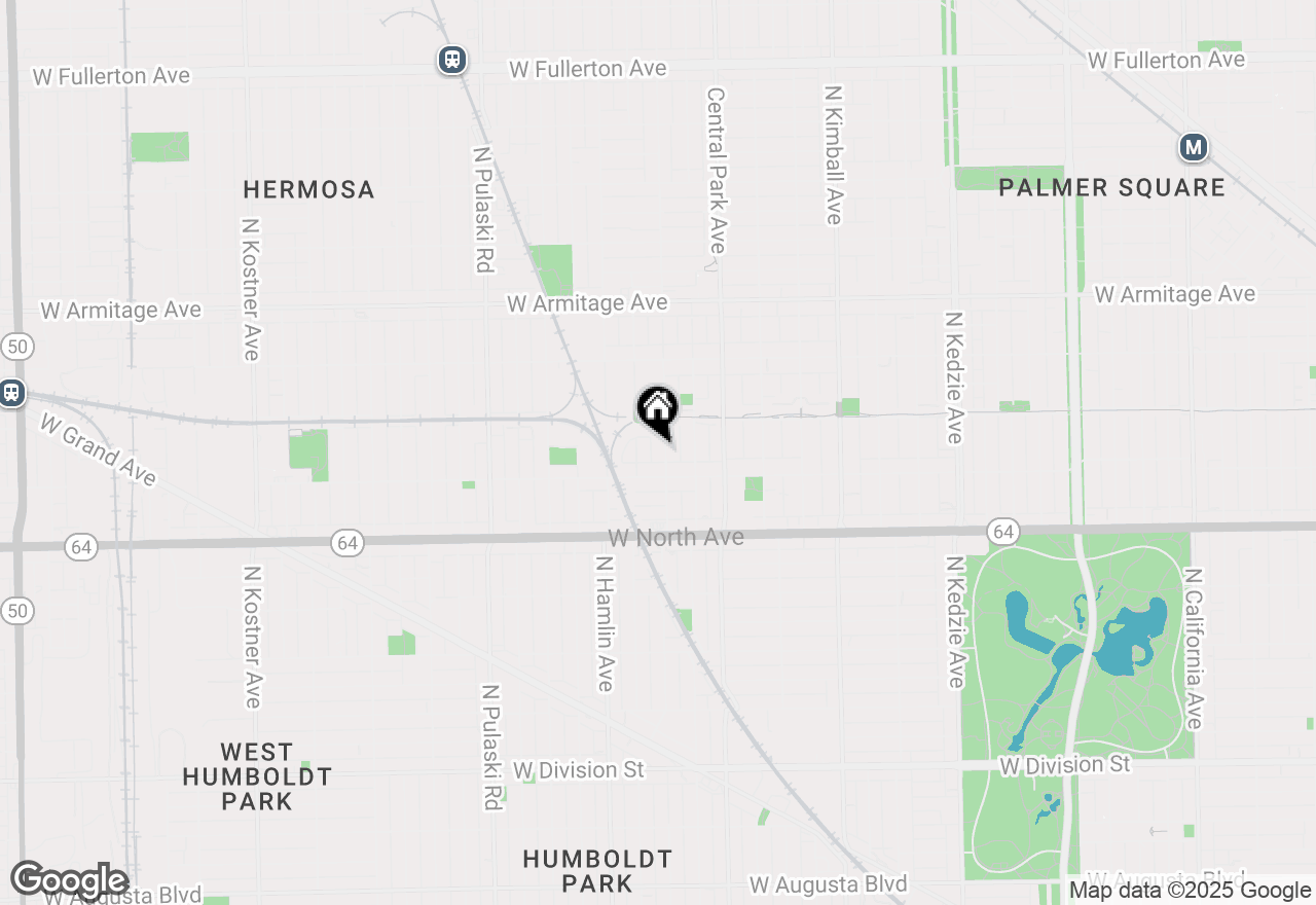 Map of 1724 N Lawndale Avenue, Chicago, IL 60647