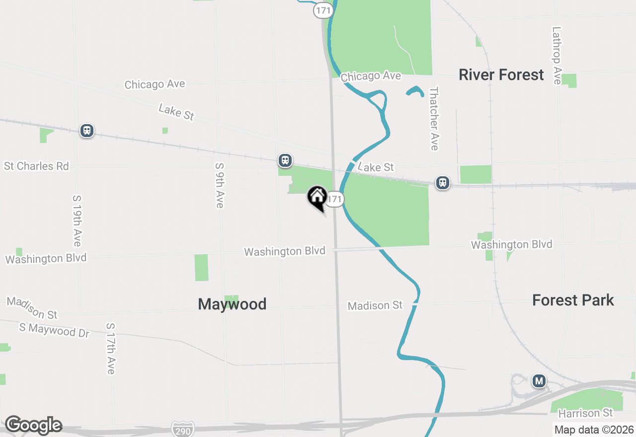 Map of 310 S 2nd Avenue N, Maywood, IL 60153
