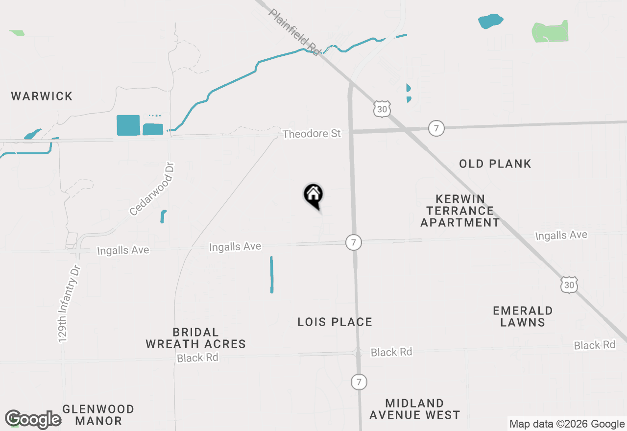 Map of 1917 Cherrywood Court, Joliet, IL 60435