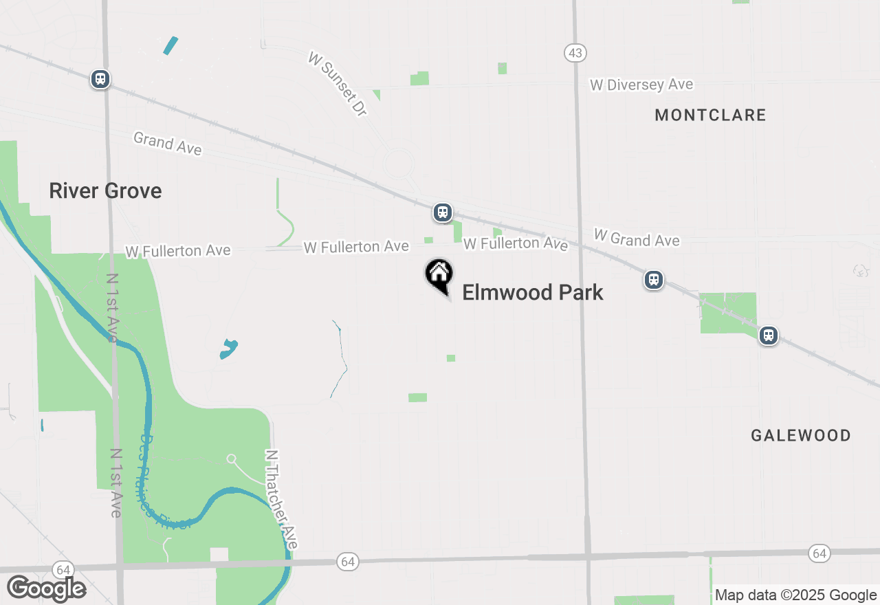 Map of 2224 N 75th Court, Elmwood Park, IL 60707