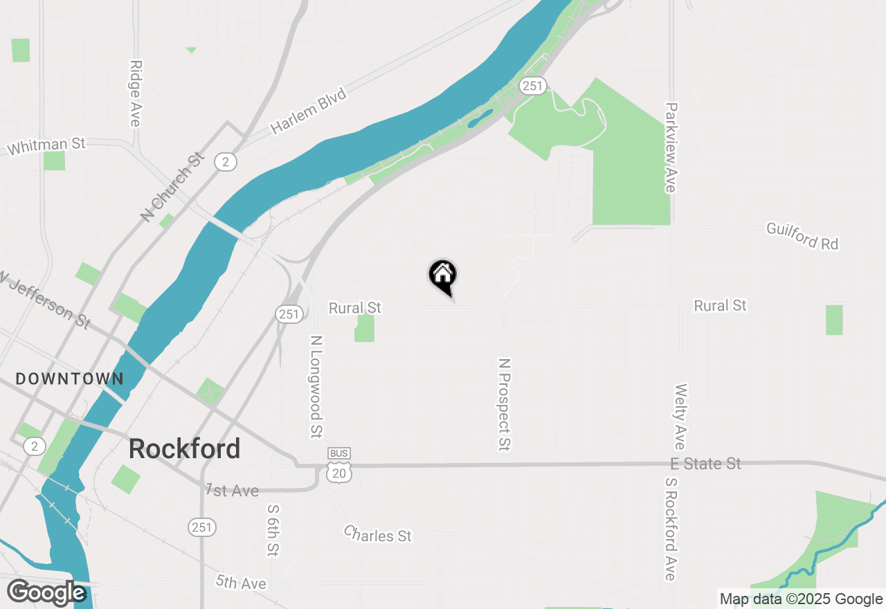 Map of 705 Regan Street, Rockford, IL 61107