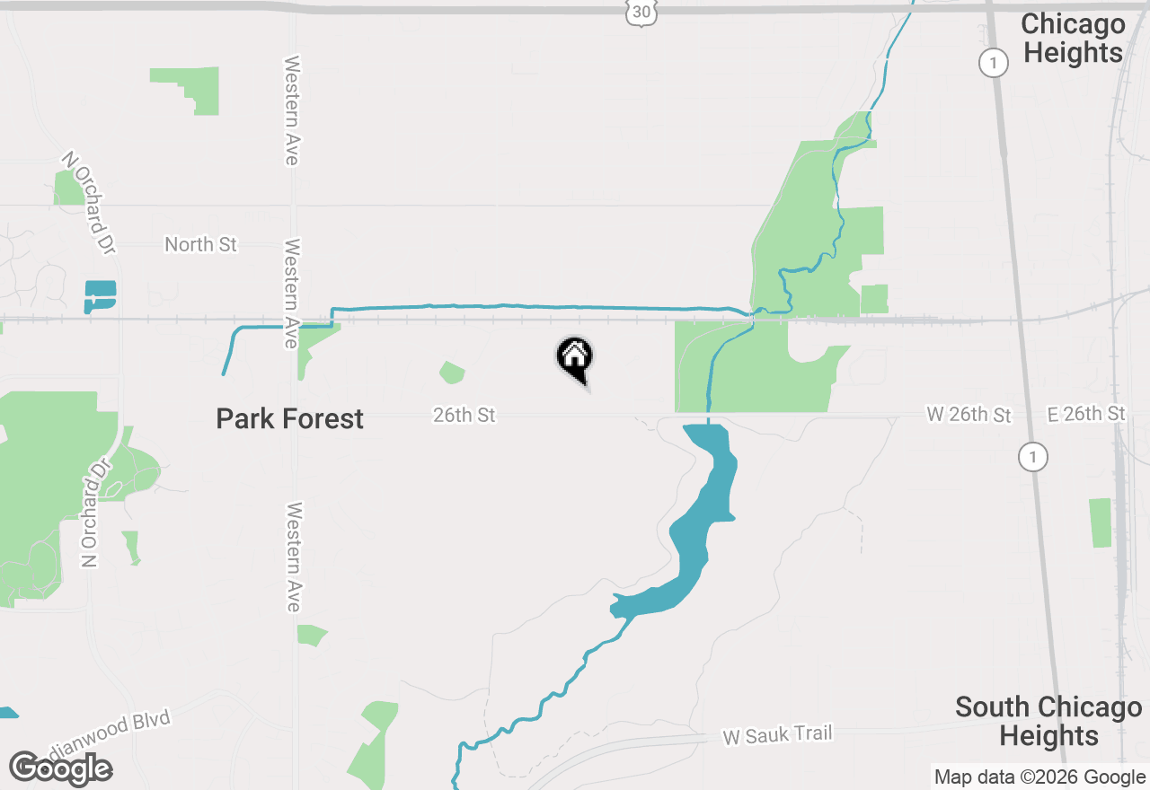 Map of 264 Arcadia Street, Park Forest, IL 60466