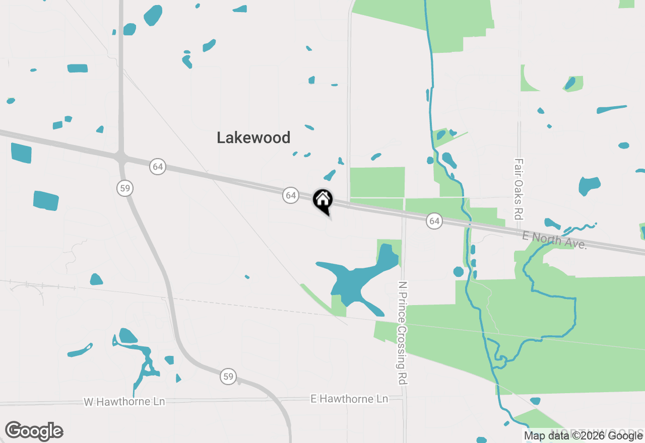 Map of 1524 Fieldcrest Drive, West Chicago, IL 60185