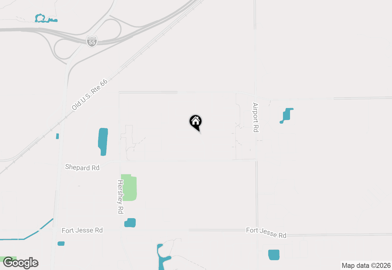 Map of 3022 Buffalo Lane, Normal, IL 61761