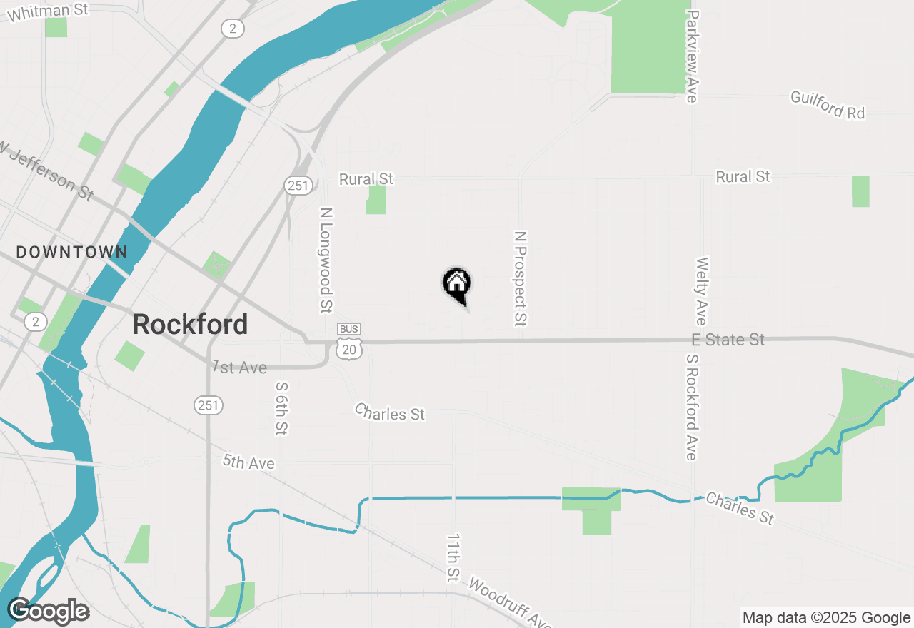 Map of 129 Regan Street, Rockford, IL 61107