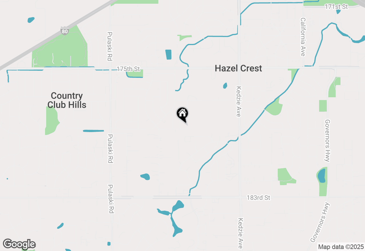 Map of 17861 Harvard Lane, Country Club Hills, IL 60478