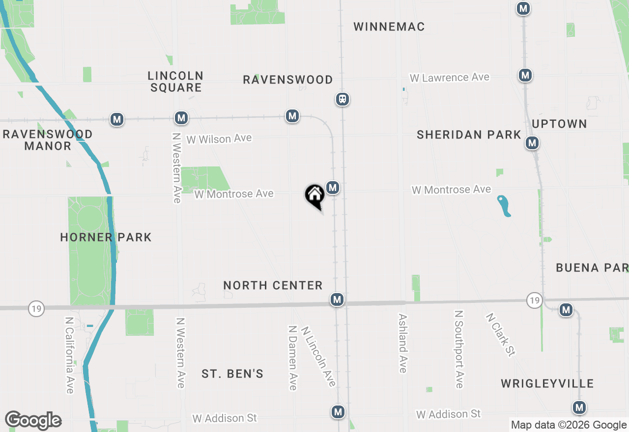 Map of 1918 W Cullom Avenue #G, Chicago, IL 60613