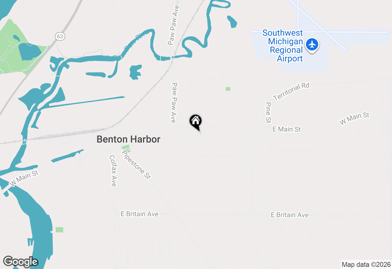 Map of 575 Cass Street, Benton Harbor, MI 49022