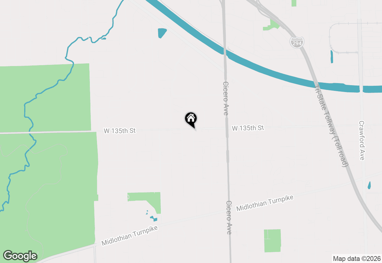 Map of 13500 Lavergne Avenue, Crestwood, IL 60418