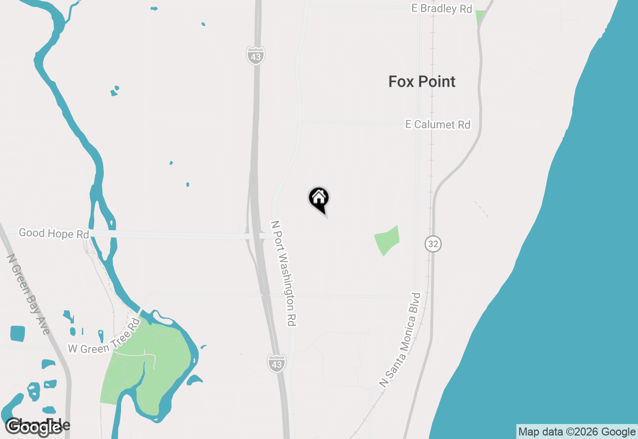 Map of 7275 N Navajo Ave, Glendale, WI 53217
