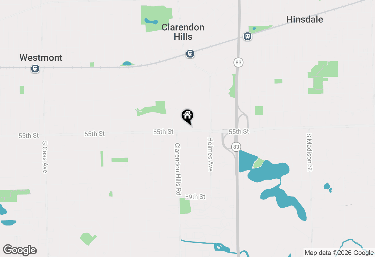 Map of 273 Churchill Place, Clarendon Hills, IL 60514