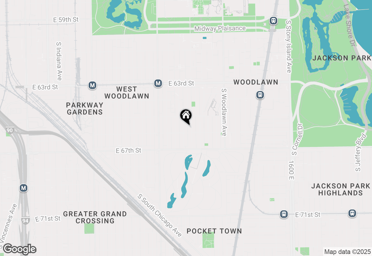 Map of 6543 S Ingleside Avenue #1, Chicago, IL 60637