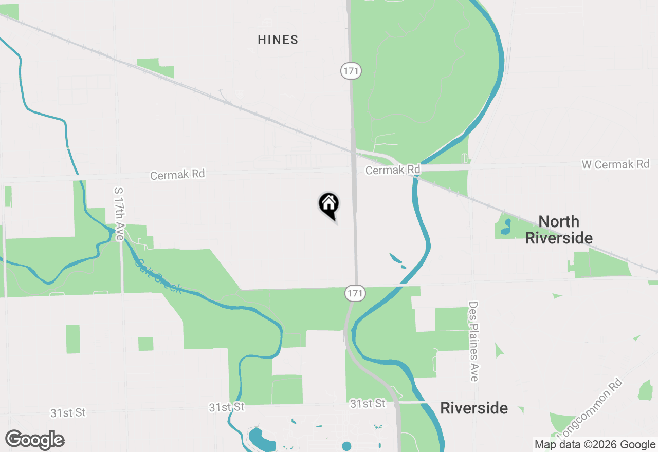 Map of 2357 S 3rd Avenue, North Riverside, IL 60546