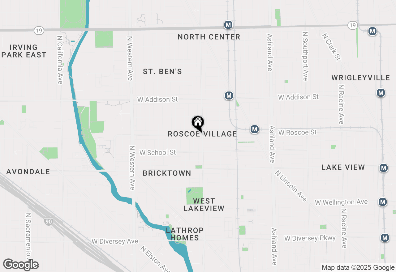 Map of 2013 W Roscoe Street, Chicago, IL 60618