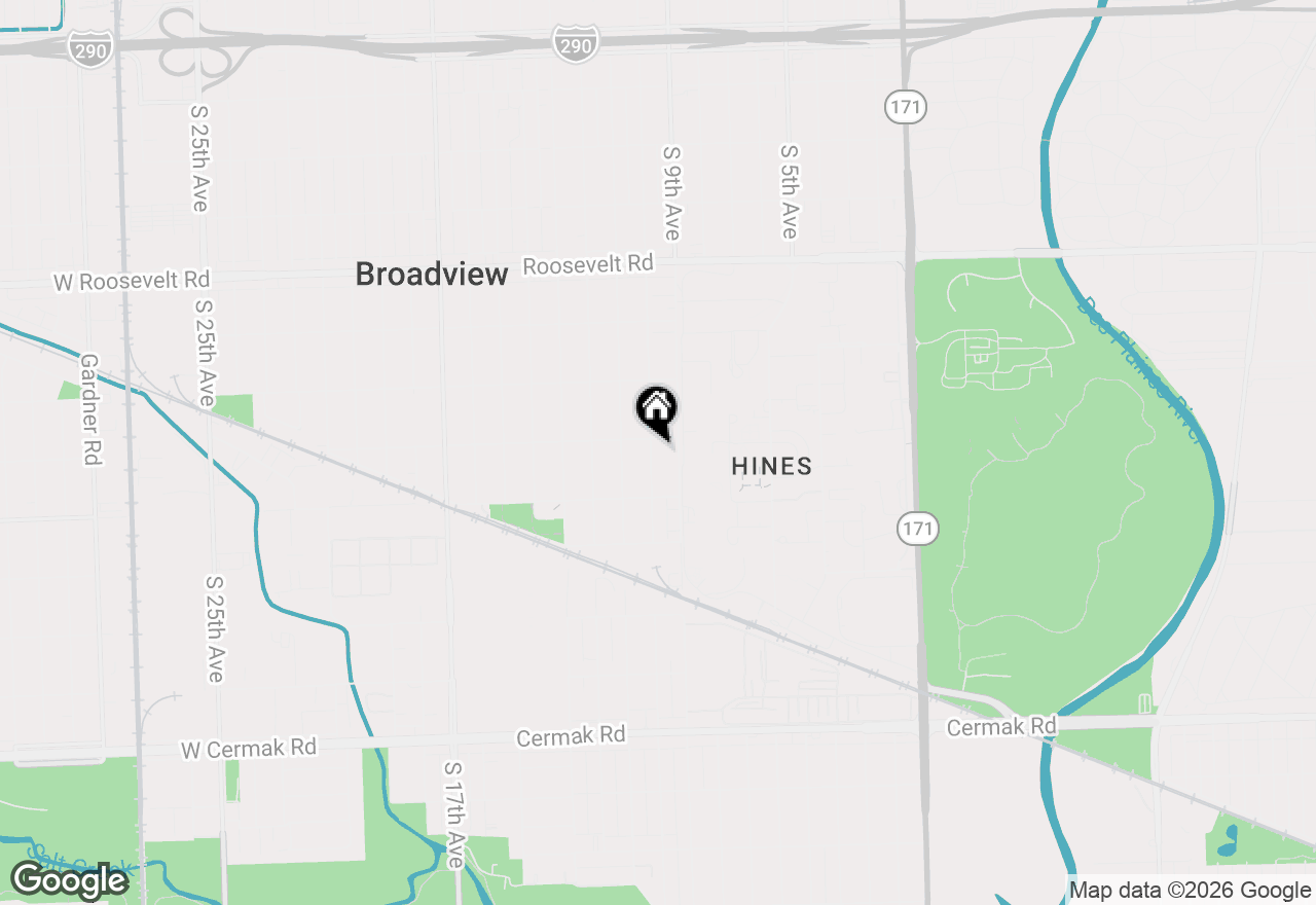Map of 2509 S 10th Avenue, Broadview, IL 60155