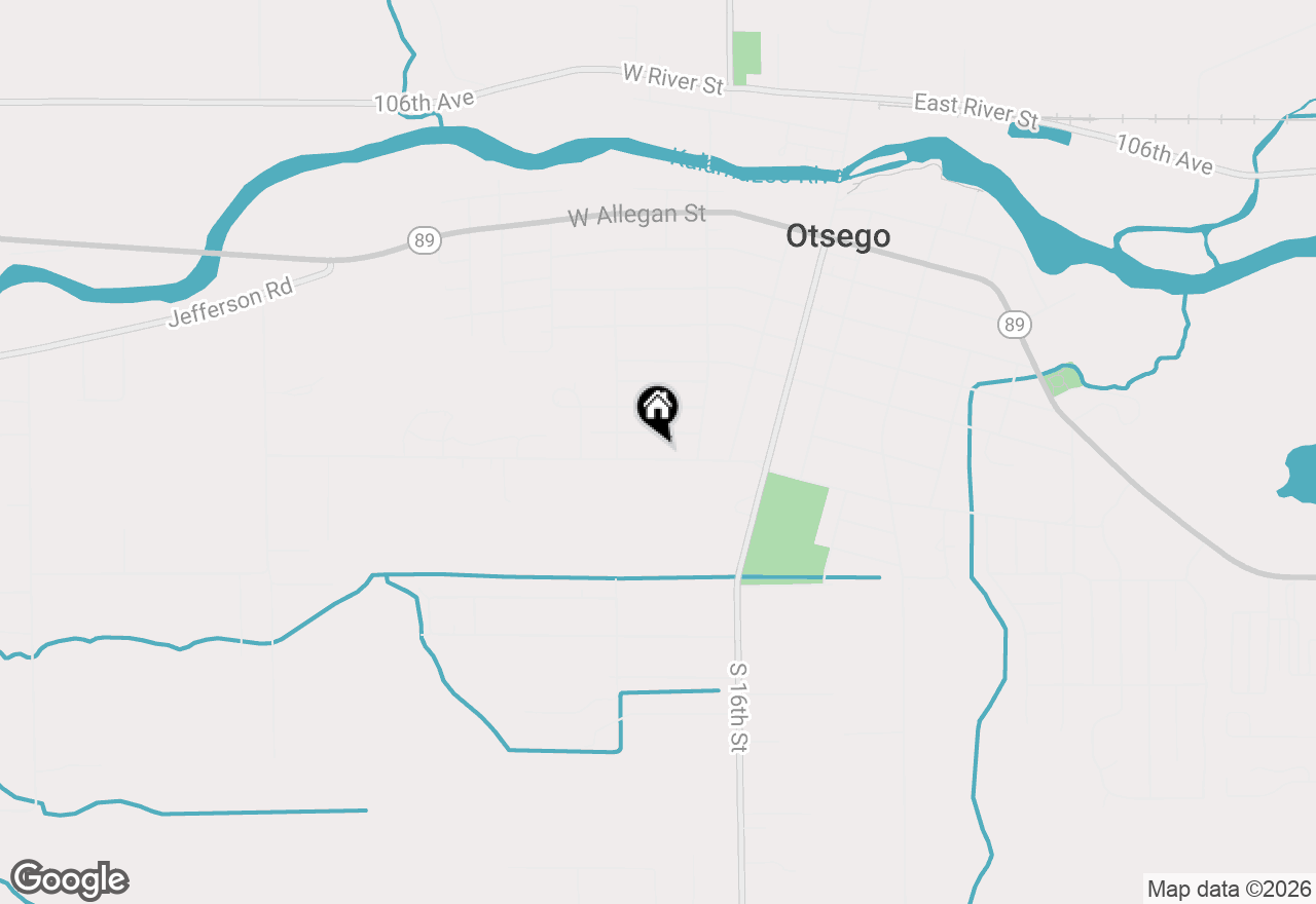 Map of 340 Washington Street, Otsego, MI 49078