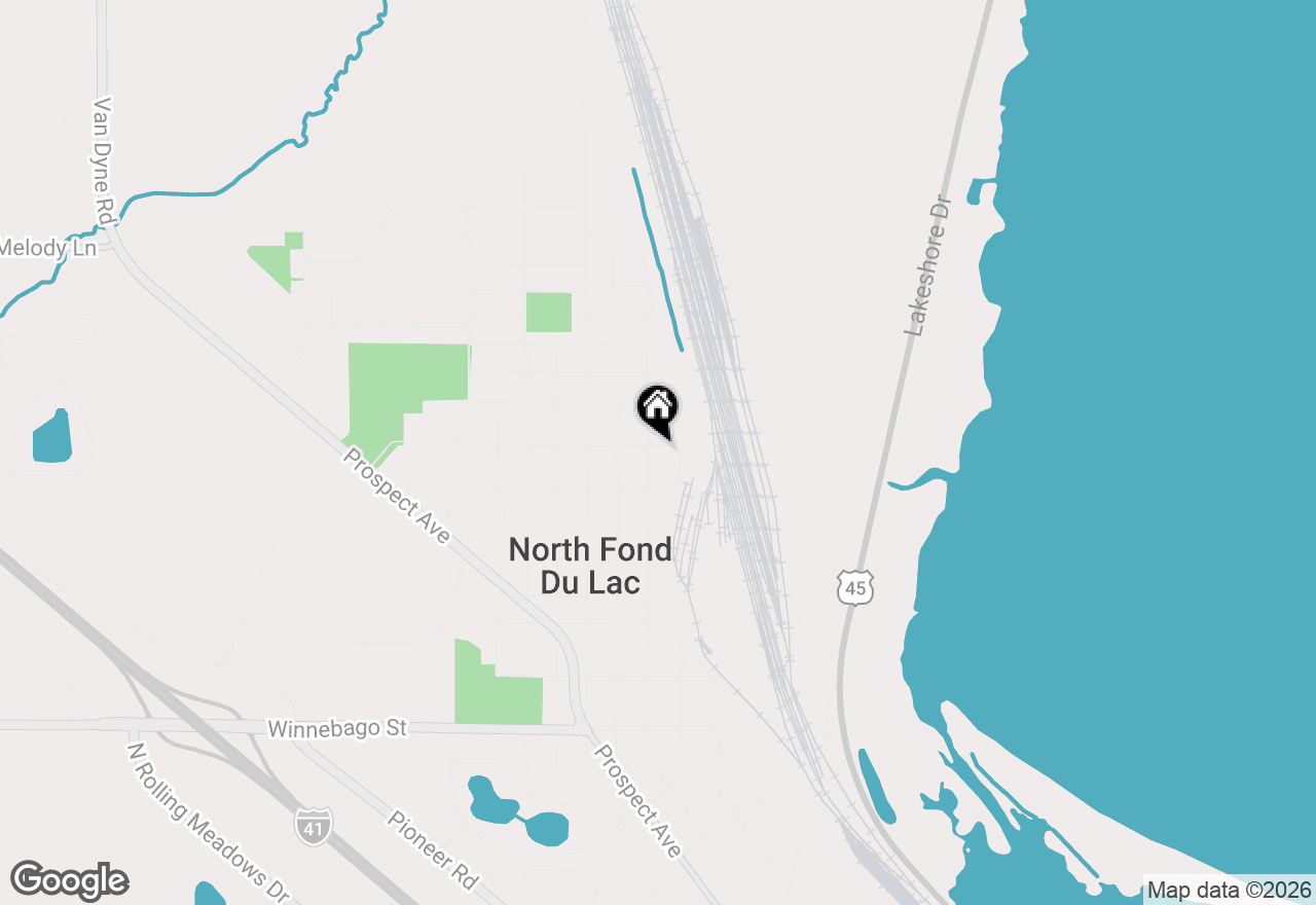 Map of 1024 Wisconsin Ave, North Fond Du Lac, WI 54937
