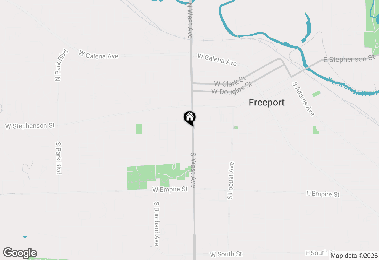 Map of 807 W Pleasant Street, Freeport, IL 61032