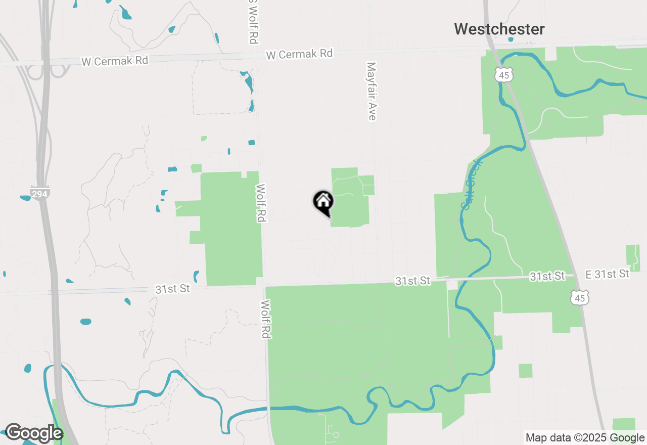 Map of 2828 Ashton Court, Westchester, IL 60154