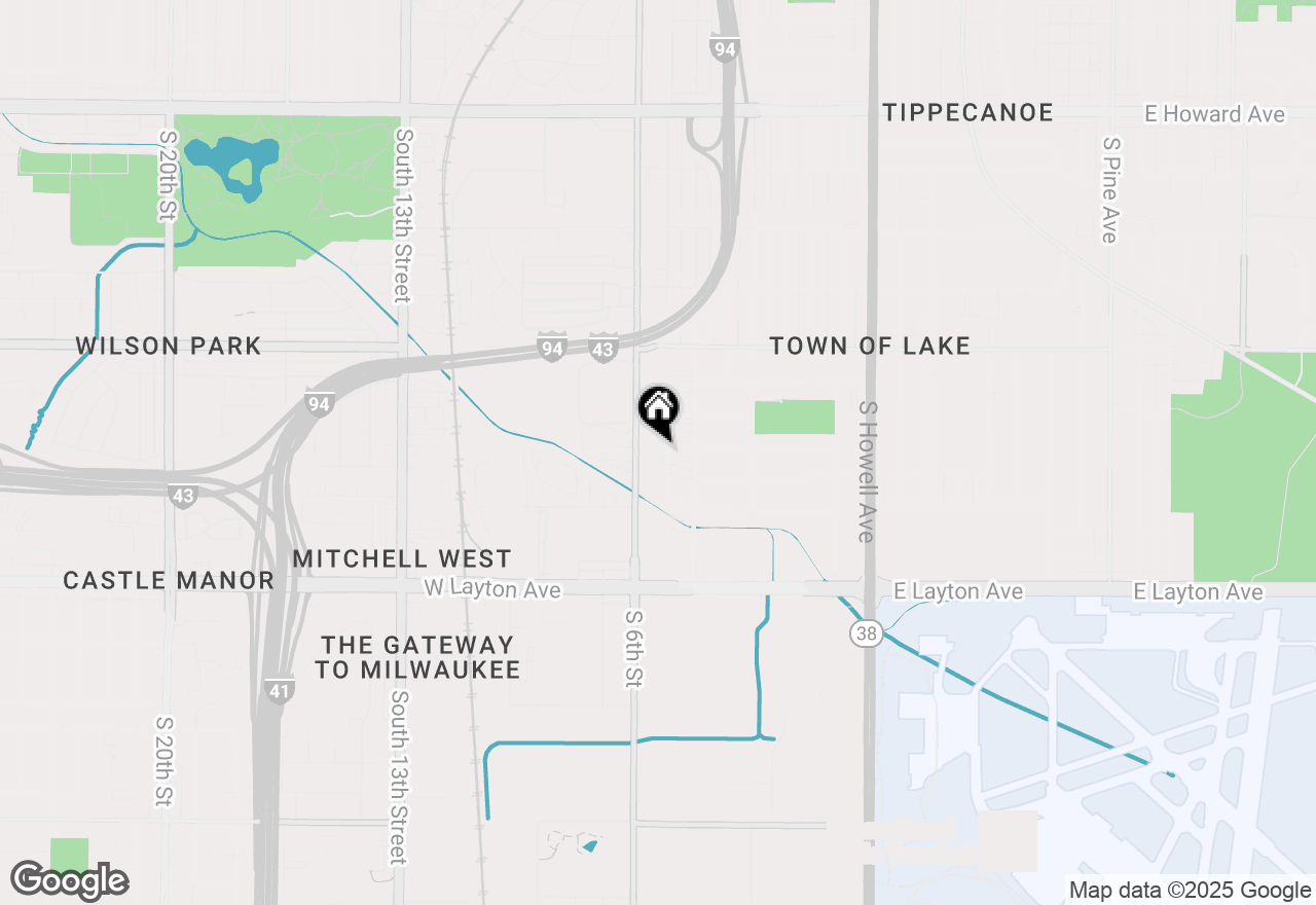 Map of 4457 S 5th Pl, Milwaukee, WI 53207