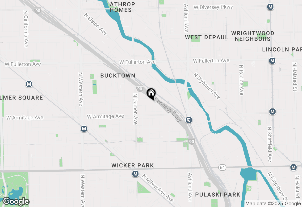 Map of 1851 W Dickens Avenue #2F, Chicago, IL 60614
