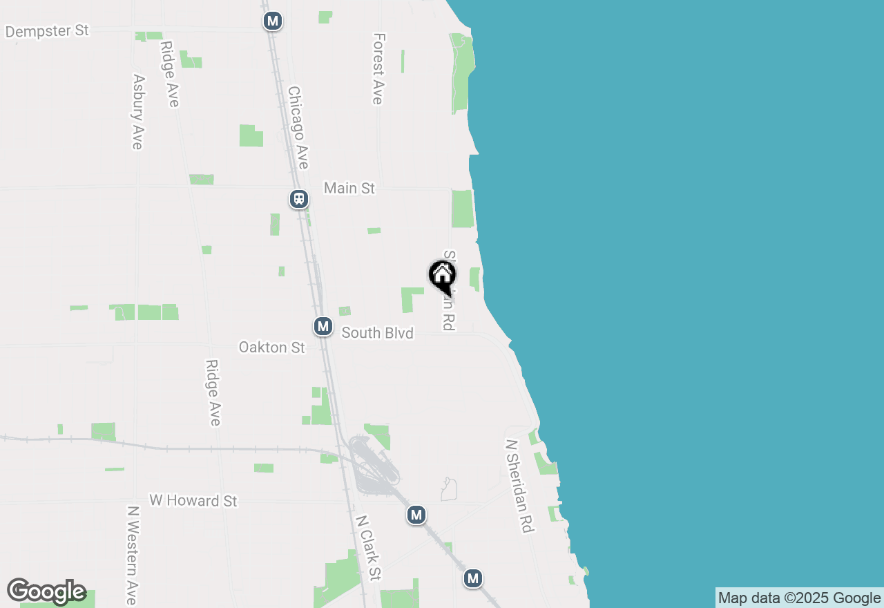 Map of 602 Sheridan Road #3E, Evanston, IL 60202