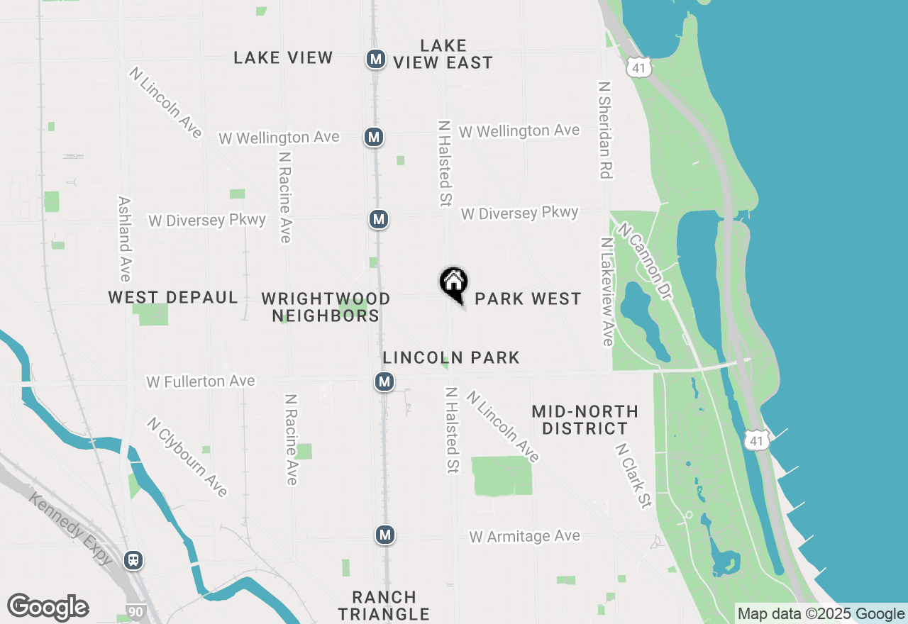 Map of 2533 N Halsted Street #1N, Chicago, IL 60614