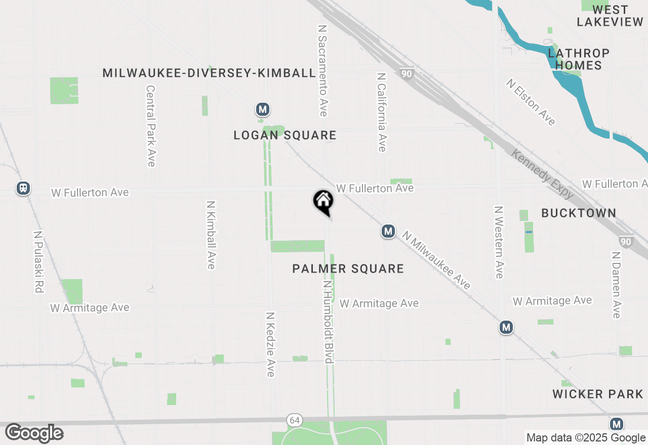 Map of 3004 W Lyndale Street #3E, Chicago, IL 60647