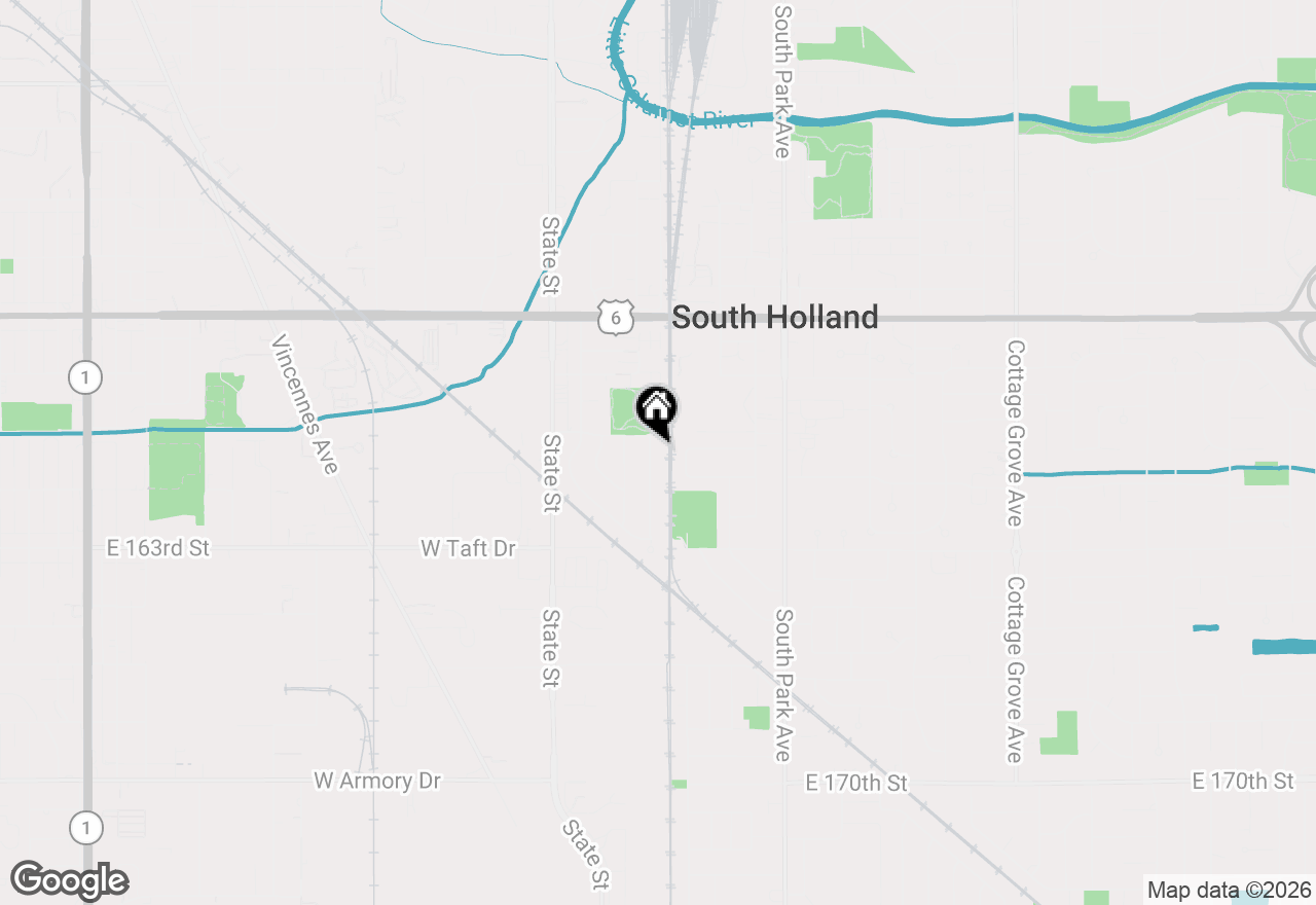 Map of 16419 Woodlawn West Avenue, South Holland, IL 60473
