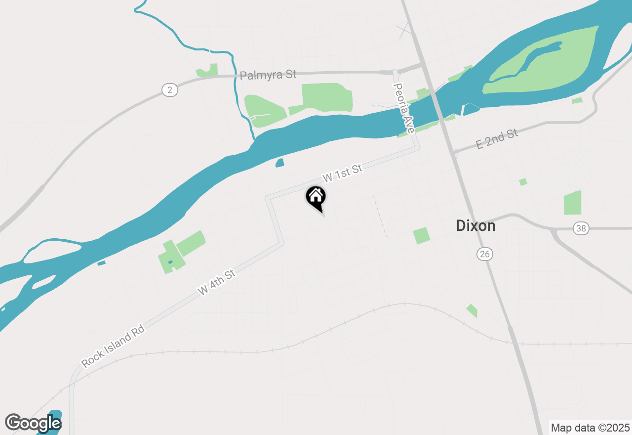 Map of 1102 W 3rd Street, Dixon, IL 61021