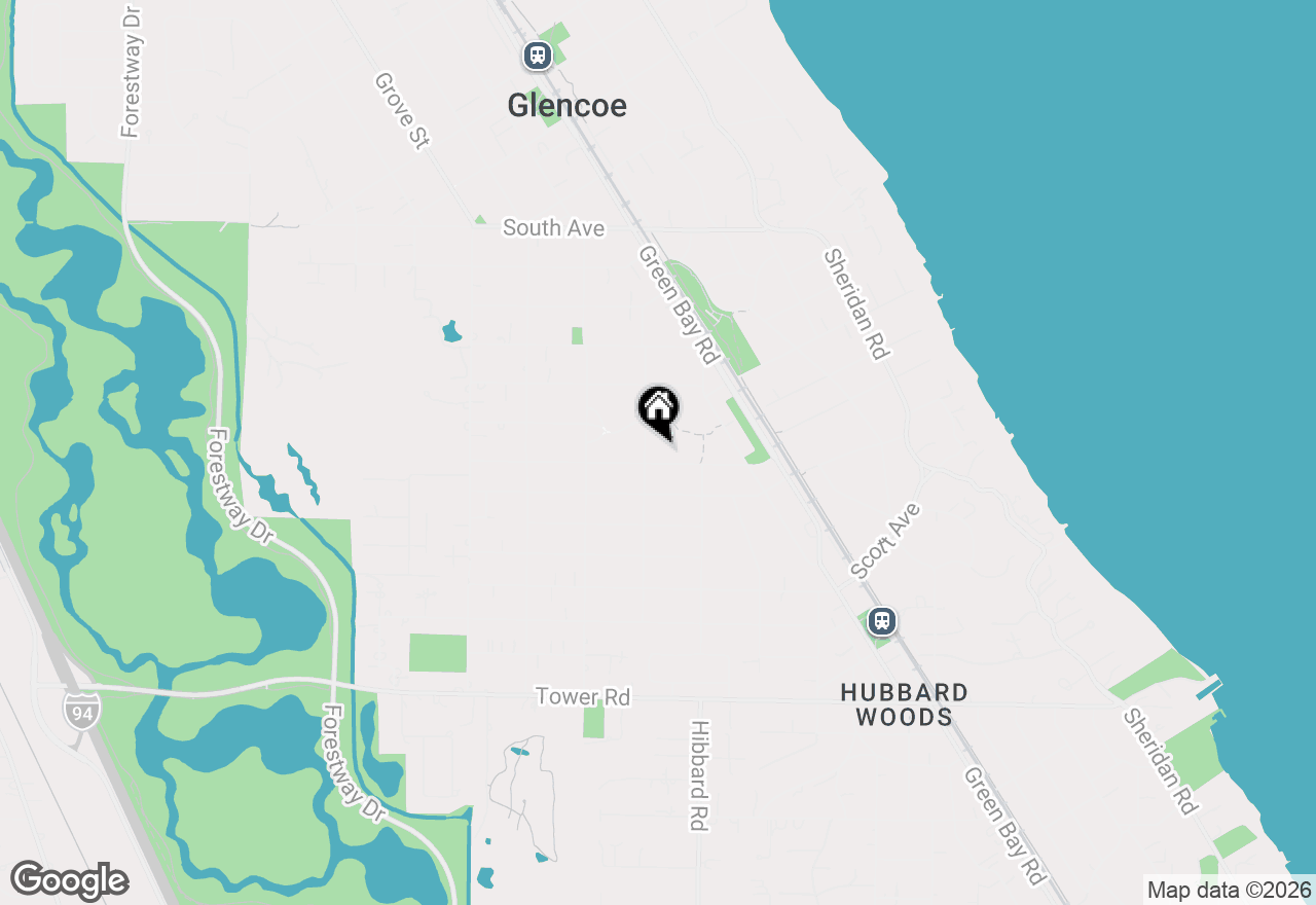 Map of 417 Jackson Avenue, Glencoe, IL 60022