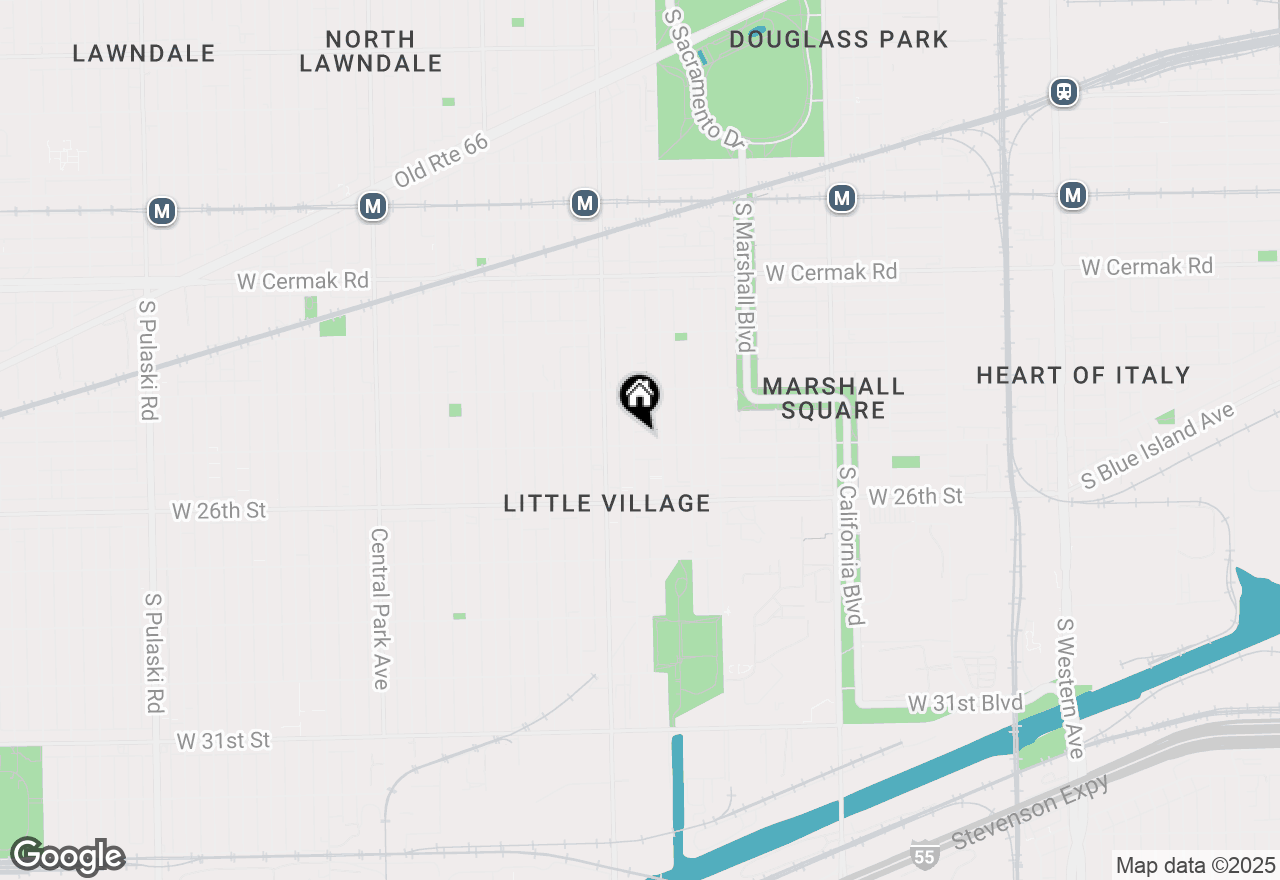 Map of 3122 W 25th Street, Chicago, IL 60623