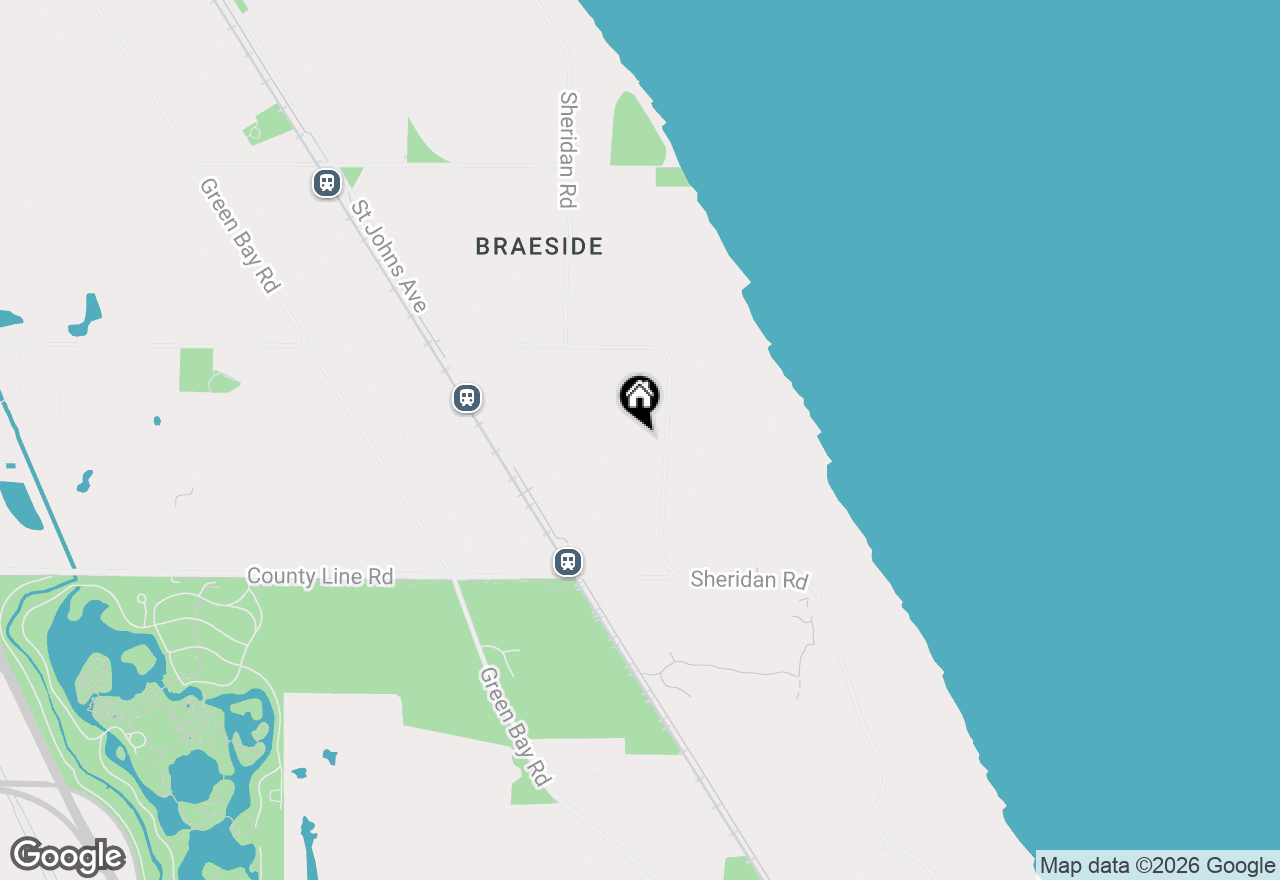 Map of 105 Lakeside Place, Highland Park, IL 60035