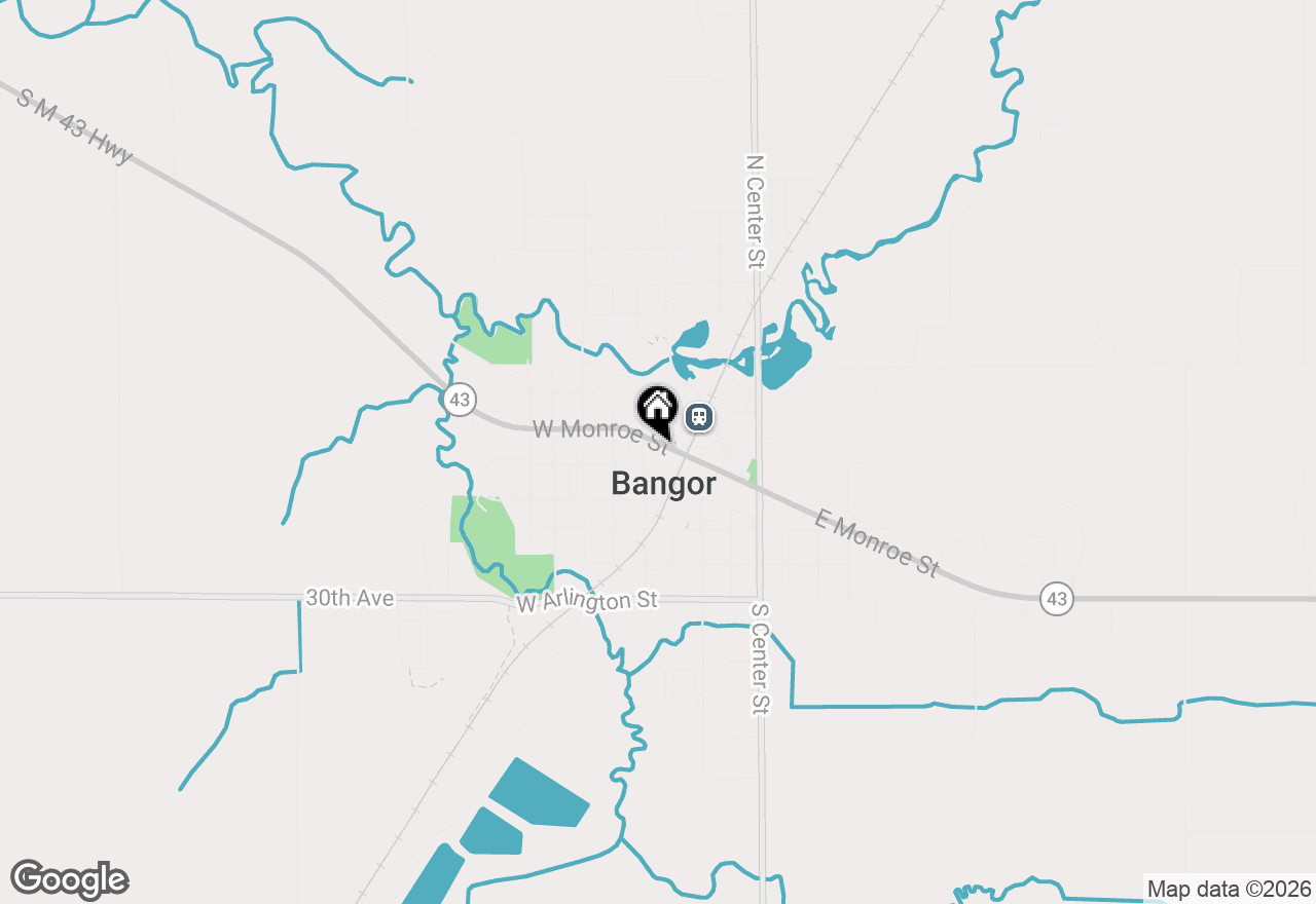 Map of 233 W Monroe, Bangor, MI 49013