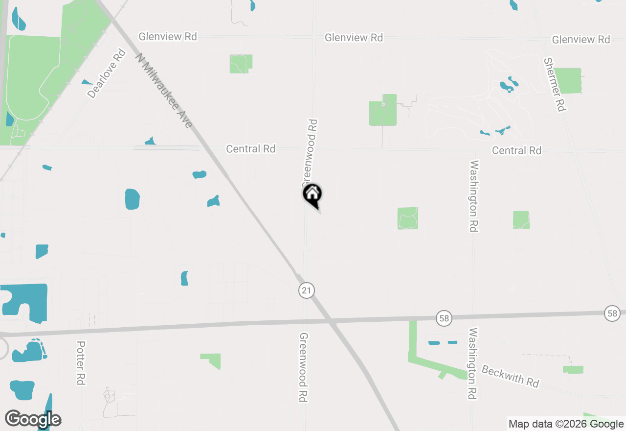 Map of 337 Greenwood Road, Glenview, IL 60025