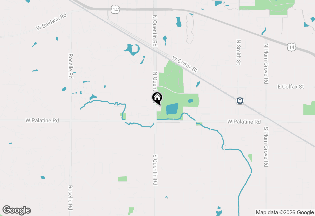 Map of 77 N Quentin Road #308, Palatine, IL 60067