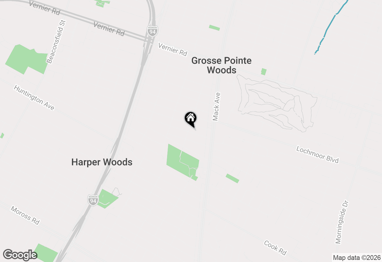 Map of 1922 Norwood Drive, Grosse Pointe Woods, MI 48236