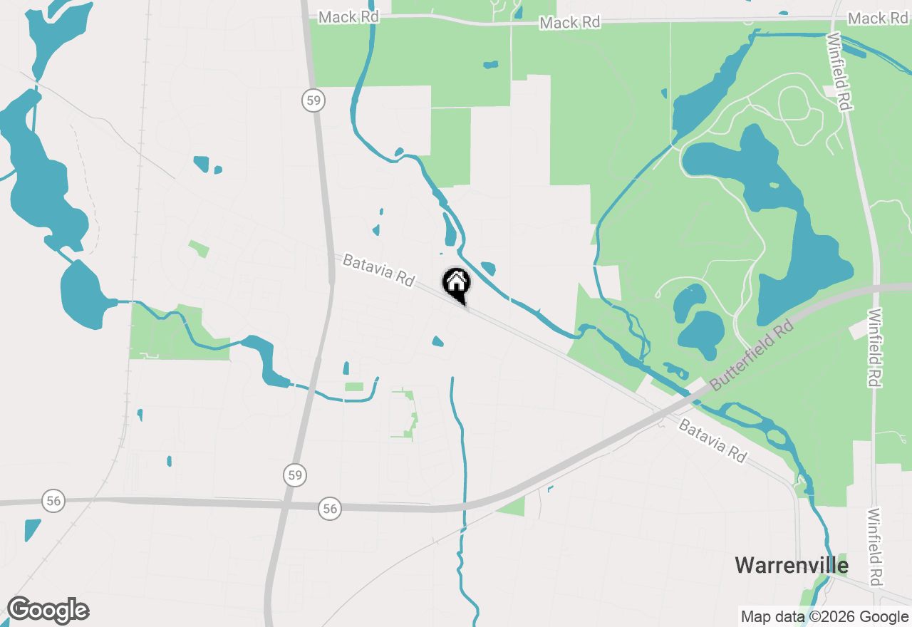 Map of 2S705 Timber Drive, Warrenville, IL 60555