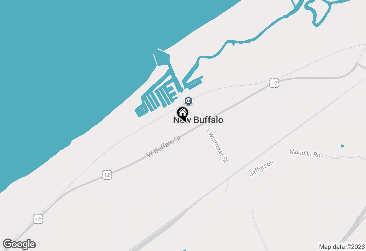 Map of 217 W Merchant Street, New Buffalo, MI 49117