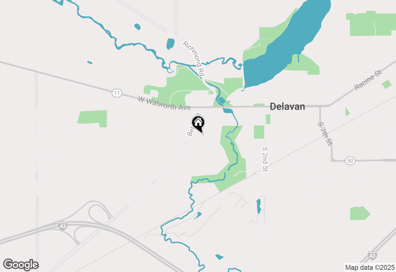 Map of 222 Elm St, Delavan, WI 53115