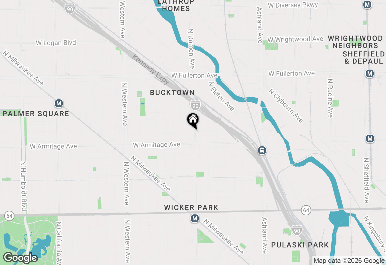 Map of 2040 N Damen Avenue #2, Chicago, IL 60647