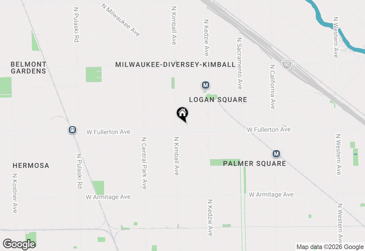 Map of 2414 N Spaulding Avenue #2F, Chicago, IL 60647