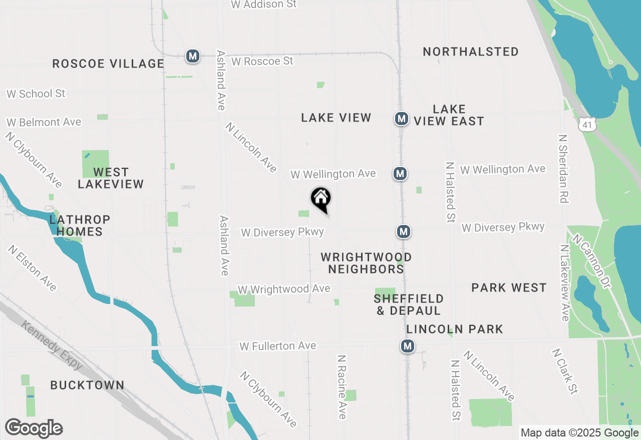 Map of 2840 N Lincoln Avenue #C1, Chicago, IL 60657