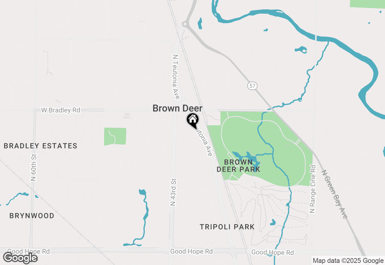 Map of 4095 W Woodale Ave, Brown Deer, WI 53209