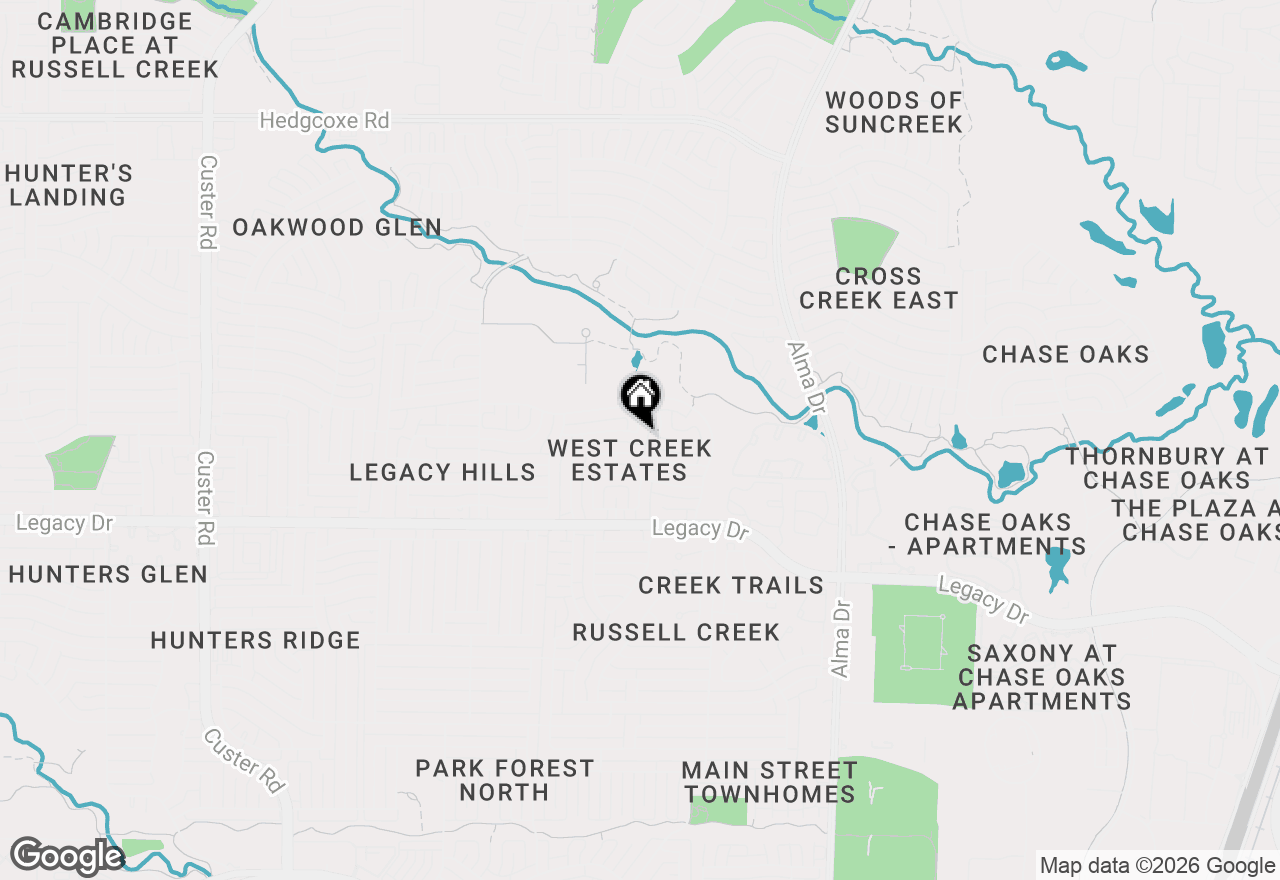 Map of 1400 Blackburn Lane, Plano, TX 75025