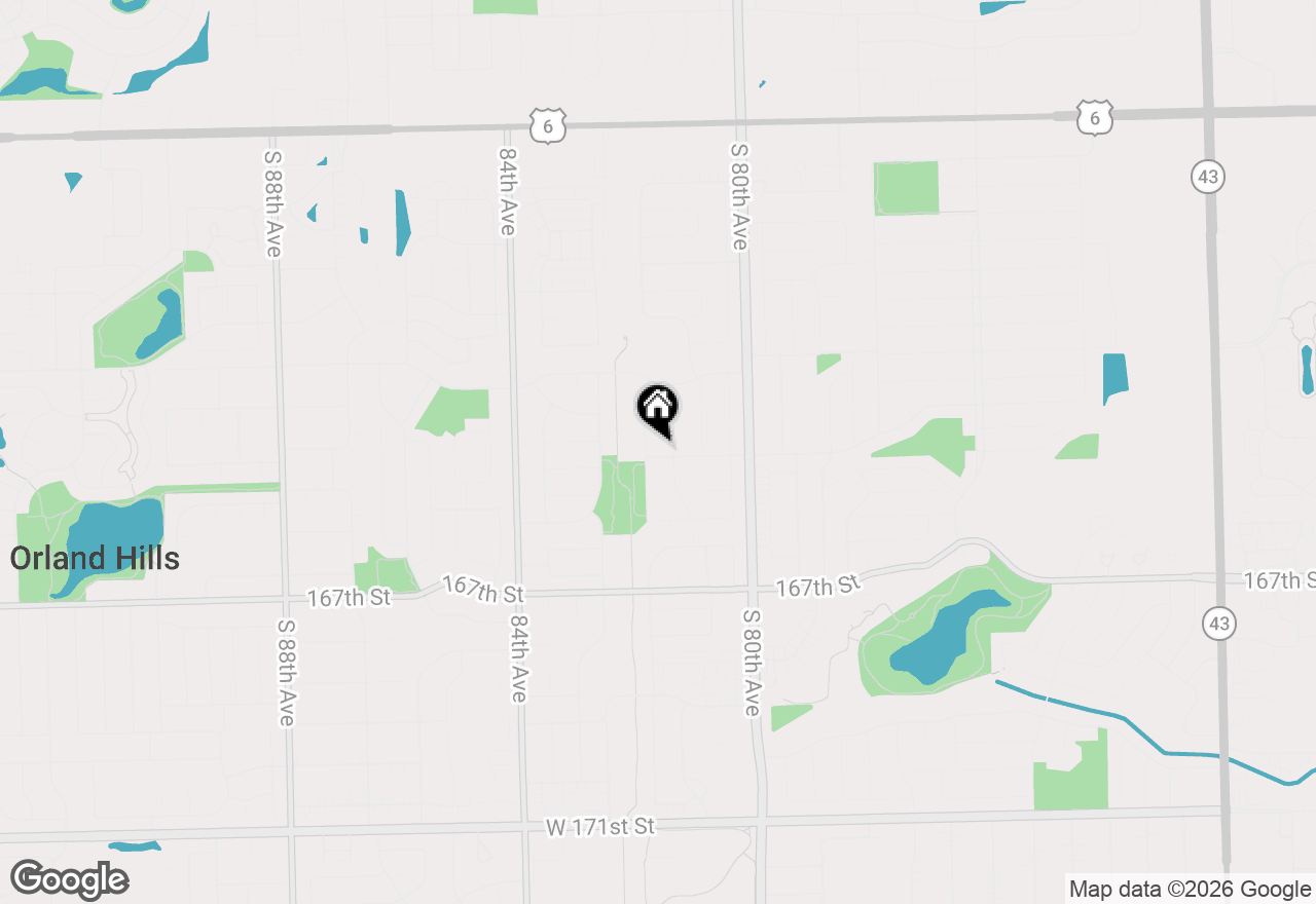 Map of 8124 Nottingham Road, Tinley Park, IL 60477