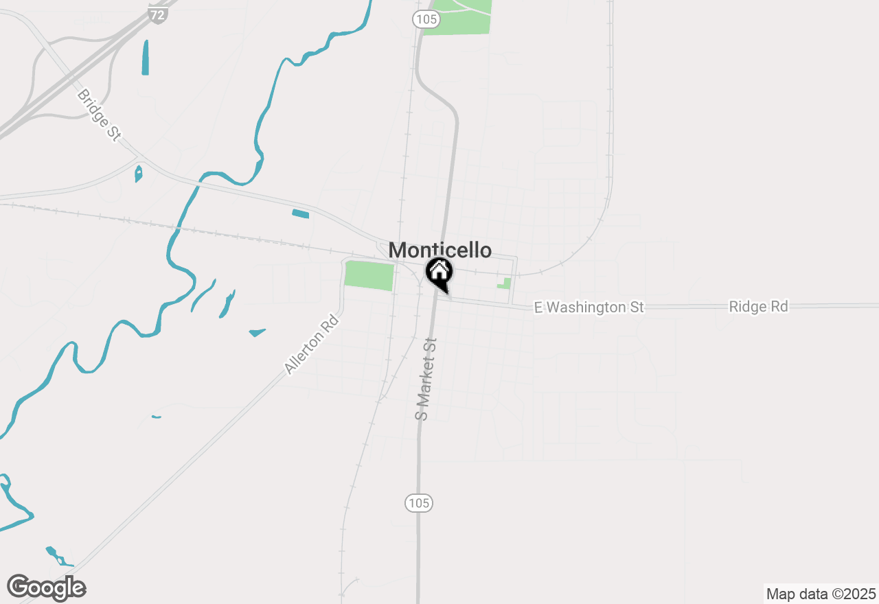 Map of 219 W Washington Street, Monticello, IL 61856