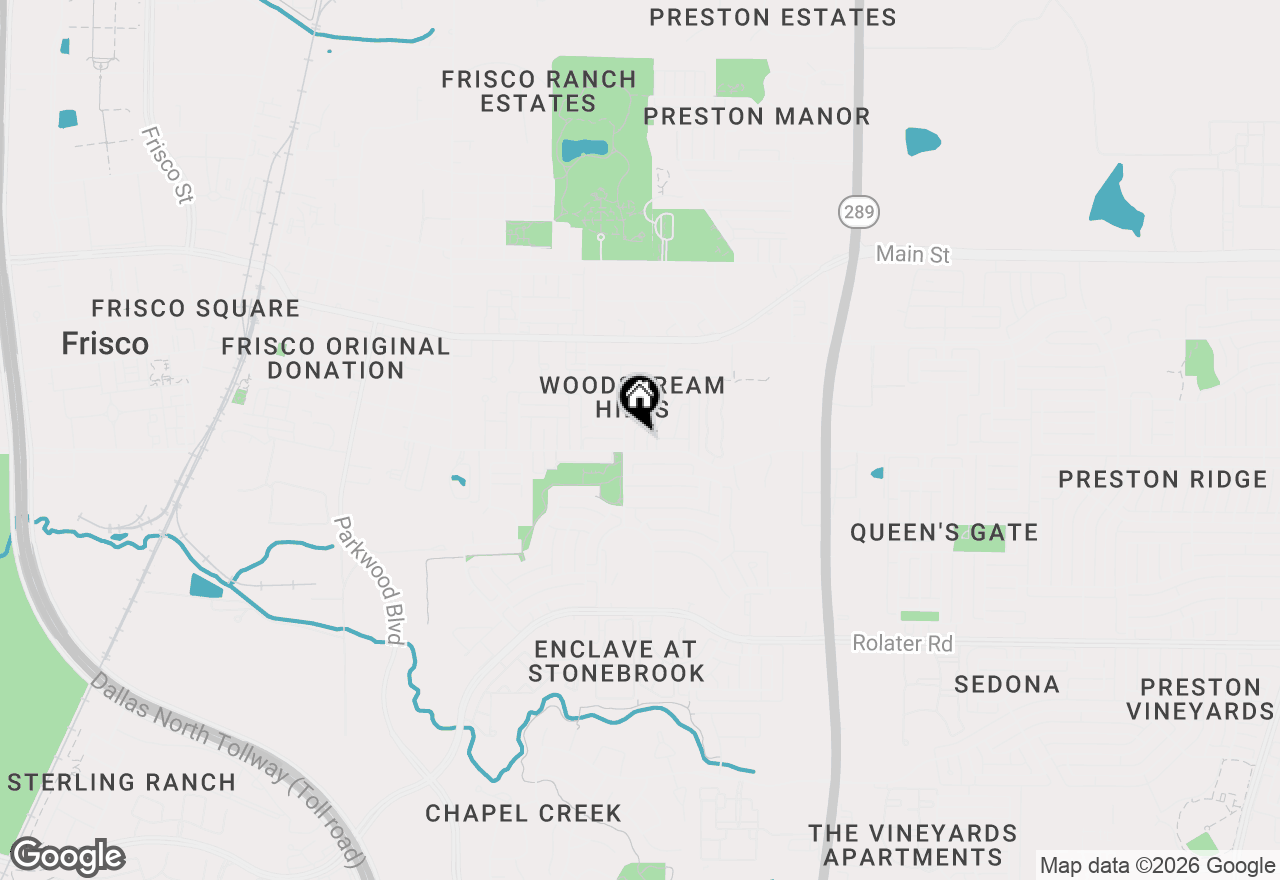 Map of 8521 Holly Street, Frisco, TX 75034